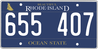 RI license plate 655407