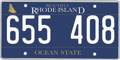 RI license plate 655408