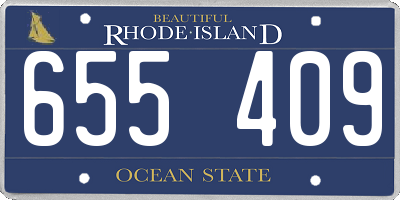 RI license plate 655409