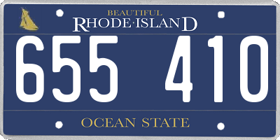 RI license plate 655410