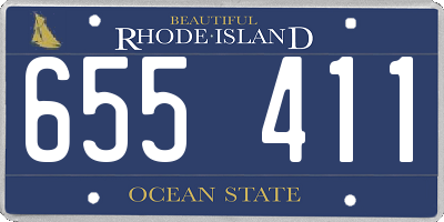 RI license plate 655411