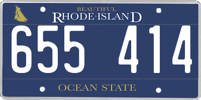 RI license plate 655414
