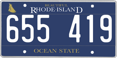 RI license plate 655419