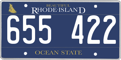 RI license plate 655422