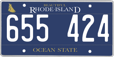 RI license plate 655424