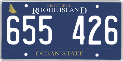 RI license plate 655426