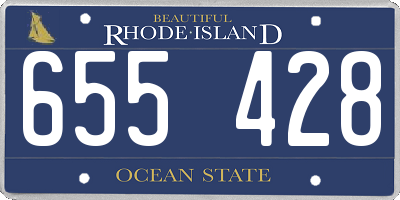 RI license plate 655428