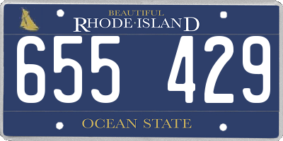 RI license plate 655429