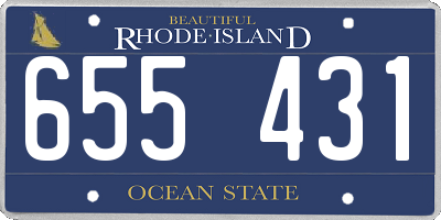 RI license plate 655431