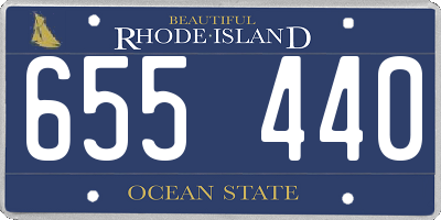 RI license plate 655440