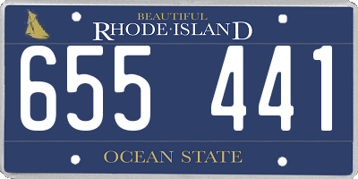 RI license plate 655441