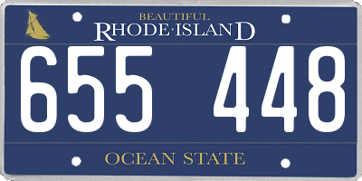 RI license plate 655448