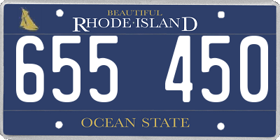 RI license plate 655450