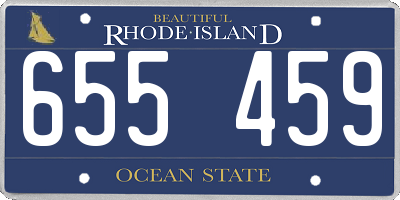 RI license plate 655459