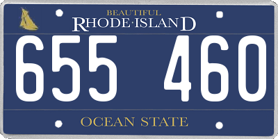 RI license plate 655460