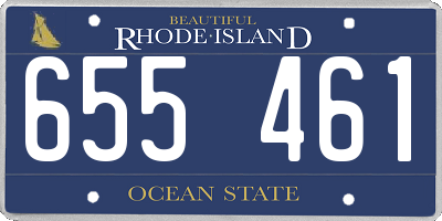 RI license plate 655461