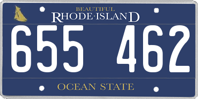 RI license plate 655462