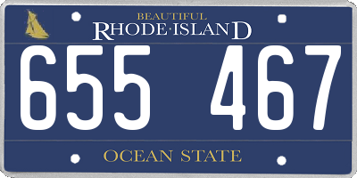 RI license plate 655467