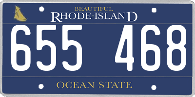 RI license plate 655468