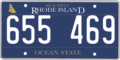 RI license plate 655469