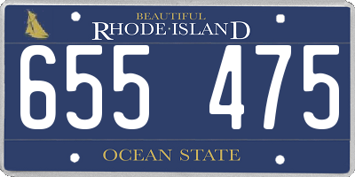 RI license plate 655475