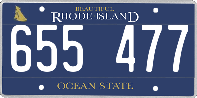 RI license plate 655477