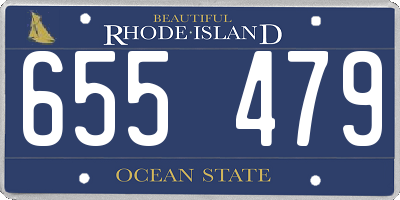 RI license plate 655479