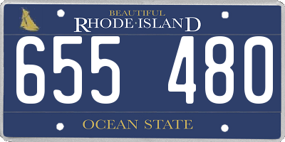 RI license plate 655480