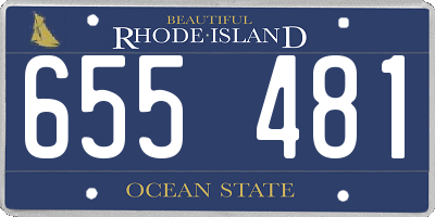 RI license plate 655481