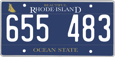 RI license plate 655483