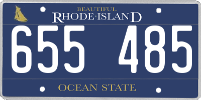 RI license plate 655485