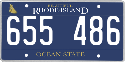 RI license plate 655486