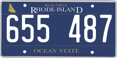 RI license plate 655487