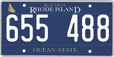 RI license plate 655488