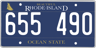 RI license plate 655490