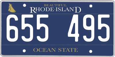 RI license plate 655495