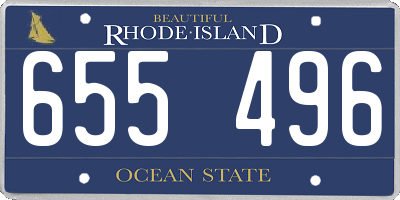 RI license plate 655496
