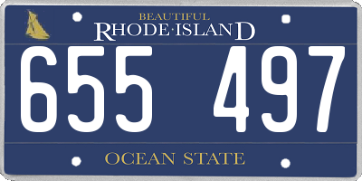 RI license plate 655497