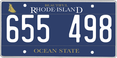 RI license plate 655498