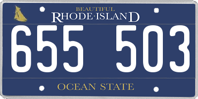 RI license plate 655503