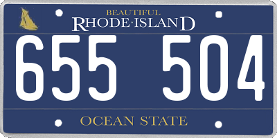 RI license plate 655504