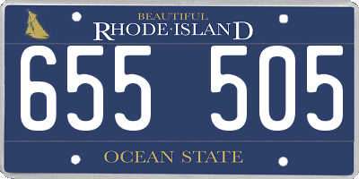 RI license plate 655505