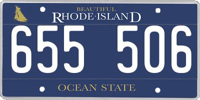 RI license plate 655506