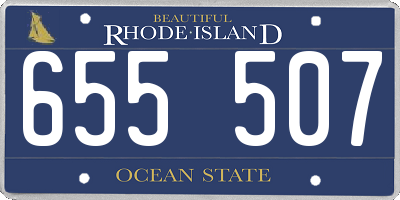 RI license plate 655507