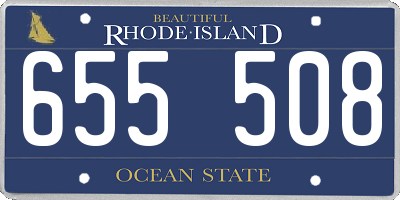 RI license plate 655508