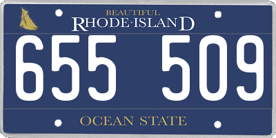 RI license plate 655509