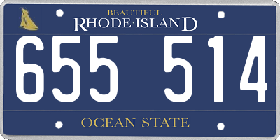RI license plate 655514
