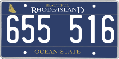 RI license plate 655516