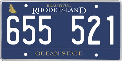 RI license plate 655521