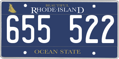 RI license plate 655522